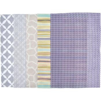 Bedruckter Filz, grau-lila