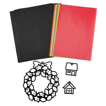 Transparentbilder-Bastelset, Winter, 13 Motive