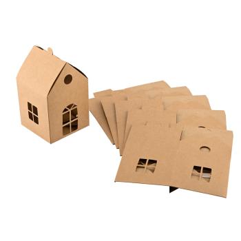 Papphäuser zum Dekorieren, 6 Stck.