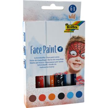 Gesichtsmalstifte, 6 Farben - wild