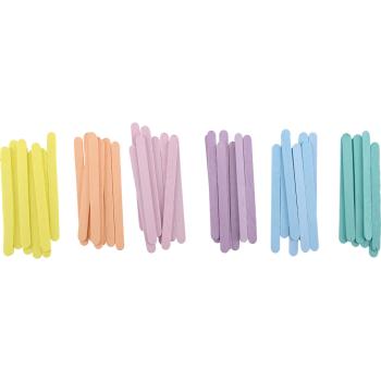 Holzstäbe, flach - pastell