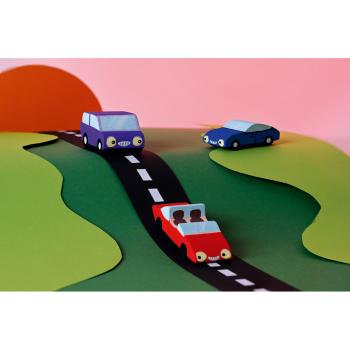 Schnitzholz Autos 3er Set