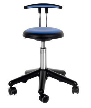 Stuhl Genito, Höhenverstellbar, Sitzhöhe 30 - 38 cm, blau