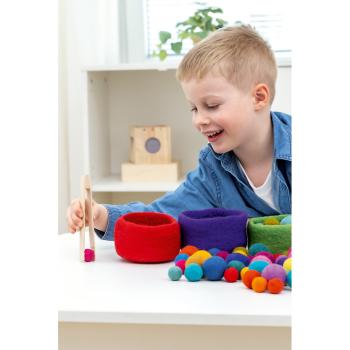 Filzschalenset mit Filzkugeln