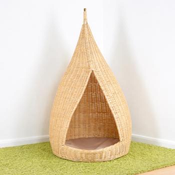 Cosy Weidenhütte, mini, mit Kissen