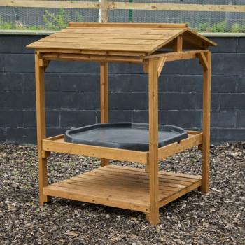 Überdachter Tablettständer Tuff mit Spieltablett