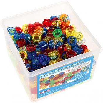 Transparente Acrylbausteine, Rechenknöpfe, 500 Stck.