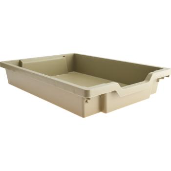 Kunststoffbehälter Grösse 1, flach, beige