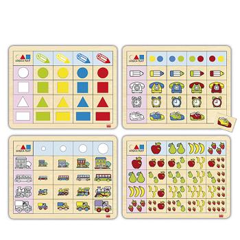 Holz-Legespiel 4er Set - gross-klein