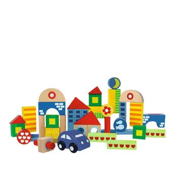 Holzbausteine mit Mustern