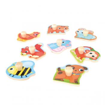 Einlegepuzzle - Was essen die Tiere?