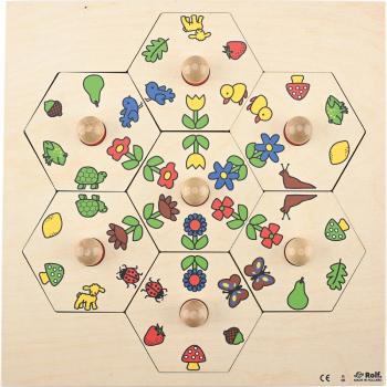 Sechseck-Einlegepuzzle - Natur