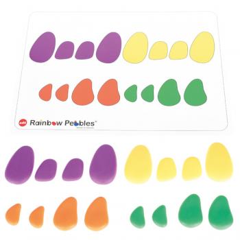 Regenbogen-Steine mit Aufgabenkarten