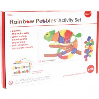 Regenbogen-Steine mit Aufgabenkarten