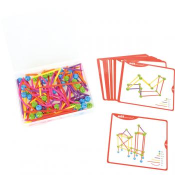 Konstruktions-Set für geometrische Körper, mit Aufgabenkarten - für Anfänger