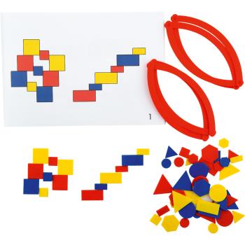 Geometrisches Figurenset nach Dienes - Set B - Farben, Formen und Grössen