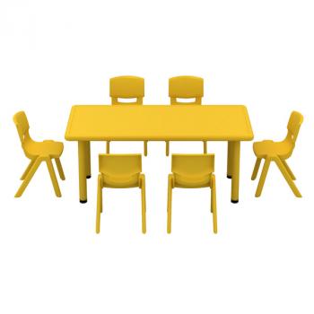 Tisch Felix, rechteckig - gelb