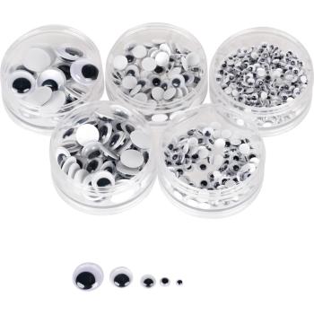 Wackelaugen, selbstklebend, schwarz-weiss