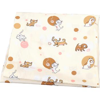 Deckenbezug, 100 x 135 cm, ecru mit Hündchen