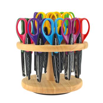 Scheren mit Muster, im Ständer, 18 Stck.