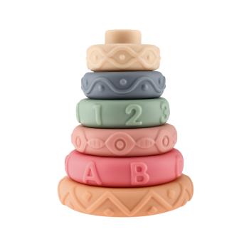 Pastell-Stapelturm, Kreise mit Strukturen