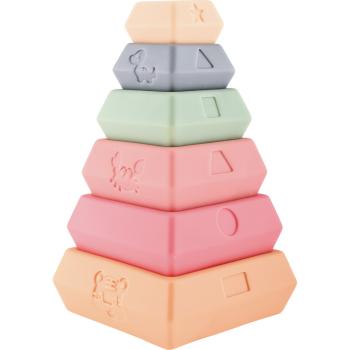 Pastell-Stapelturm mit Zahlen