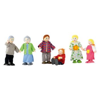 Holzpuppen - Grossfamilie