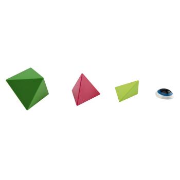 Magnetbausteine TRIDO, 36-teilig, Grüntöne