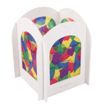 Holzlampion zum Selbstgestalten