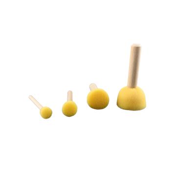 Schaumstoffpinsel, rund, 4er-Set