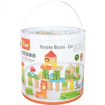 Holzbausteine ZOO, 50 Stck.