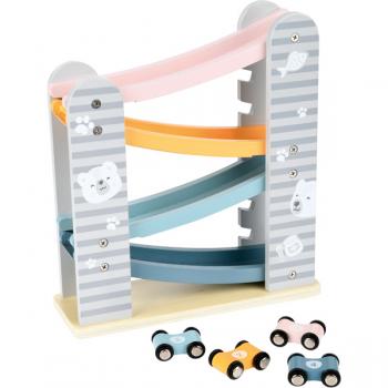 Holzrollbahn mit Autos