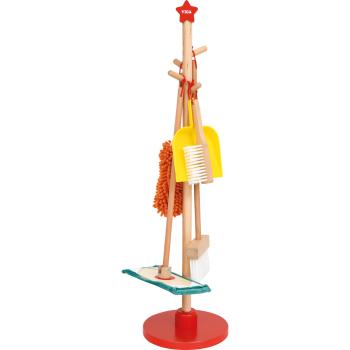 Holzständer mit Besen-Set