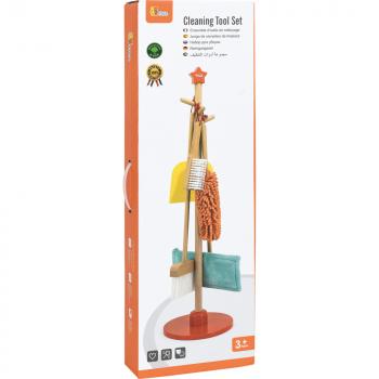 Holzständer mit Besen-Set