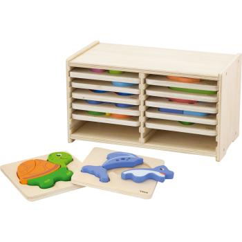 Einlegepuzzles - Tiere und Fahrzeuge