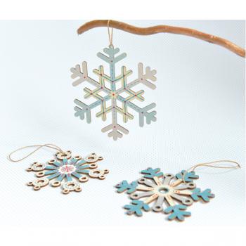 Holz-Anhänger - Schneeflocke