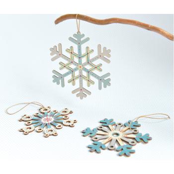 Holz-Anhänger - Schneeflocke