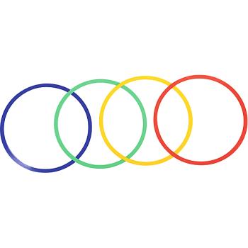 Flache Koordinationsringe 4er-Set