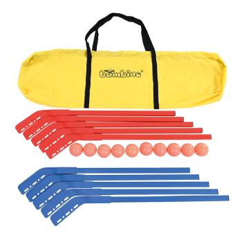 Unihockey-Set Junior, mit Stocktasche
