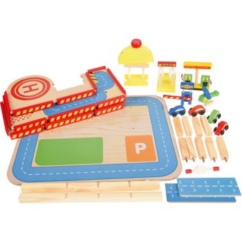 Buntes Holz-Parkhaus