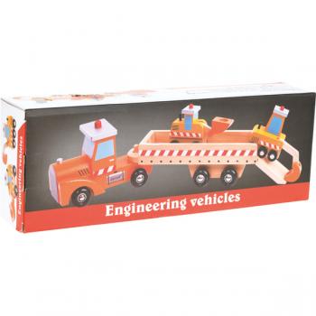 LKW mit Anhänger aus Holz