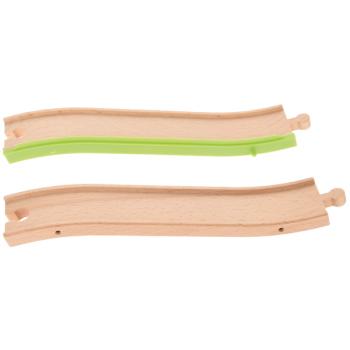 Holzschienen Set 27, Doppelbahn, Abstiegsrampe