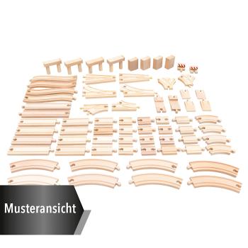 Holzeisenbahn, Ergänzungsset D, 110 Elemente