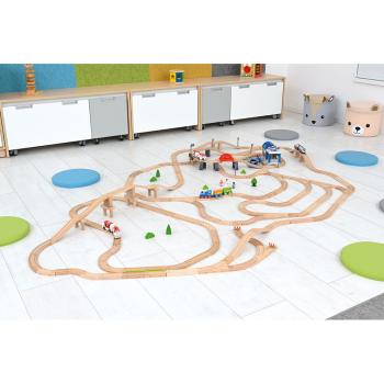 Holzeisenbahn, Grundset F, 277 Elemente