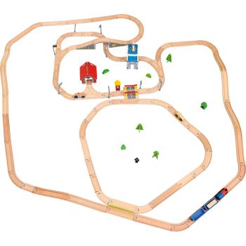 Holzeisenbahn, Grundset H, 190 Elemente