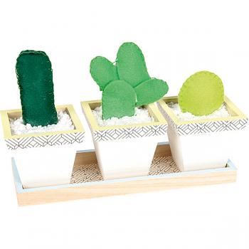 Deko-Holzblumentöpfe, 3 Stck.