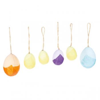 Pappmaschee-Eier, 6-er Set
