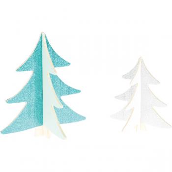 Weihnachtsbäume zum Bemalen, 2-er Set