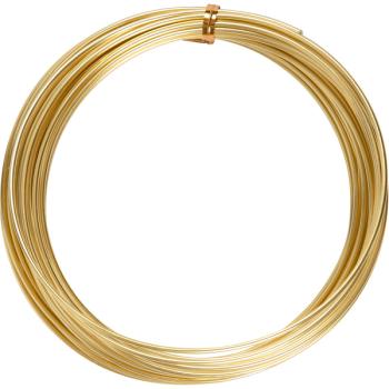 Basteldraht Alu, 10 m, gold
