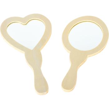 Holzspiegel zum Verzieren, 2 Stck.